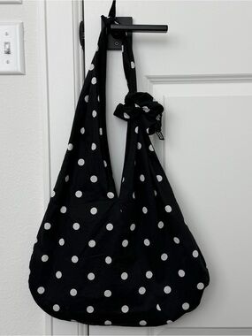 Polka Dot Hobo Shoulder Bag